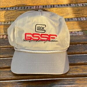 Glock Sport Shooting Foundation SnapBack Hat Khaki tan adjustable Cap